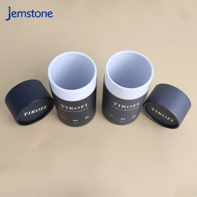 Eco Friendly Cylinder Cardboard Paper Tube Tea Food Packaging Tea Protein Powder Coffee Packaging Paper Tubes