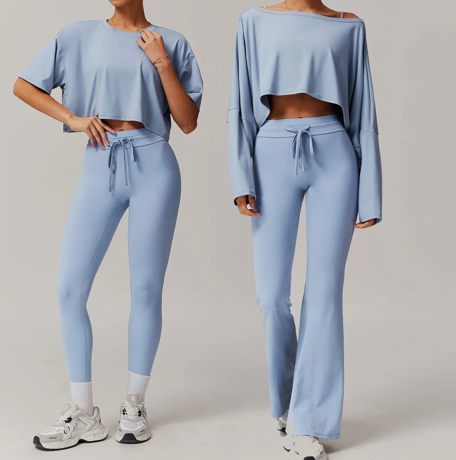 Custom Logo 2 Piece Casual Loose Loungewear Tracksuits for Women Yoga Sport Gym Outdoor Daily Outfit Women's Sets