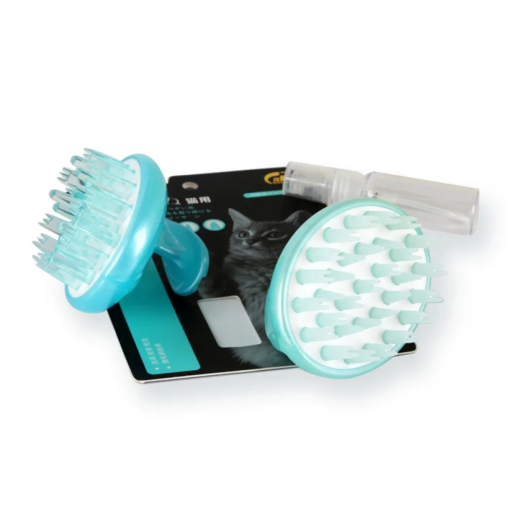 Baoli OEM Cepillo Para Mascotas 75x95mm 68g Pet Bath Massage Hair Brush Massage Silicone Pet Grooming Brush