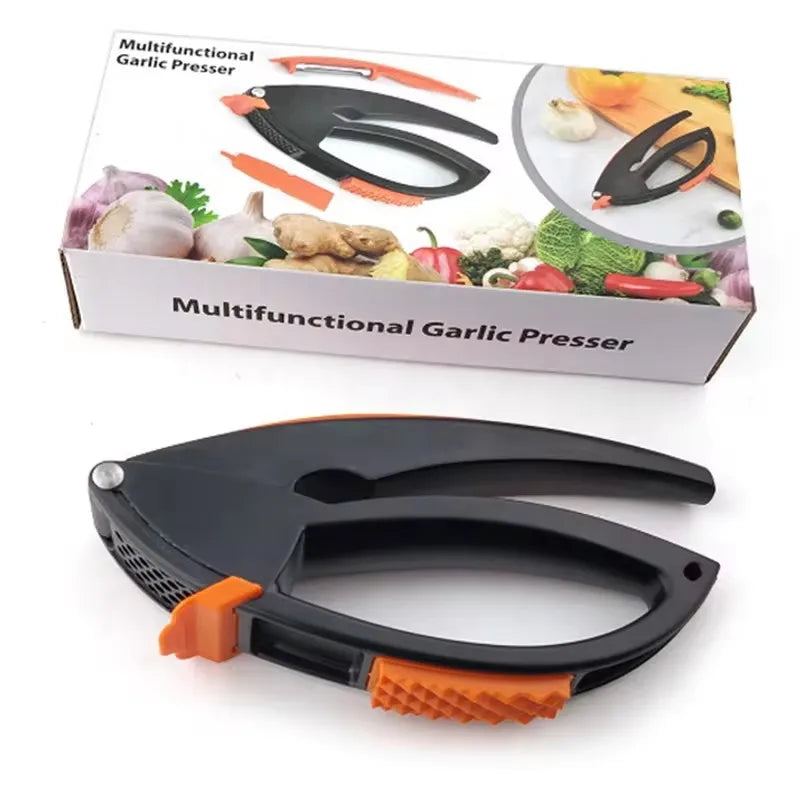 Royalunion Kitchen Tools Gadgets Kitchen & Tabletop Slicer Garlic Presser Multifunctional Garlic Press With Vegetable Peeler