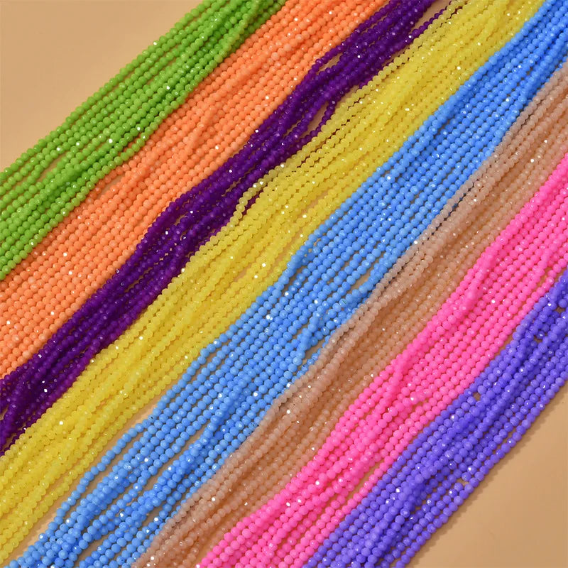 DS Factory Direct Selling Super Quality Glass Faceted Crystal Rondelle Beads