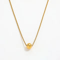 Joolim Jewelry 18K Gold Plated Little Ball Pendant Box Chain Necklace Stainless Steel Jewelry Wholesale for Women