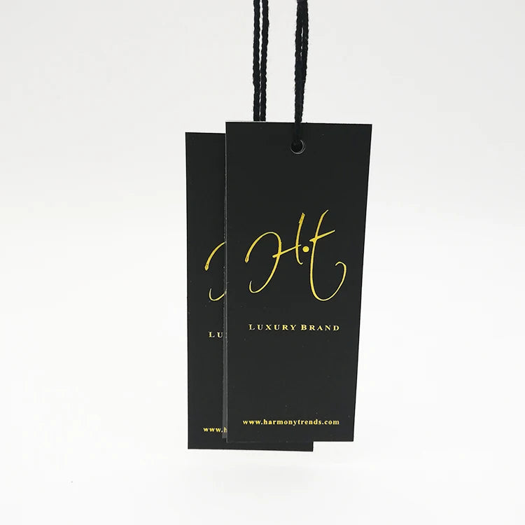 Pvc Tags Paper Price Brand  Custom  Hang Tag  for Garment With  String