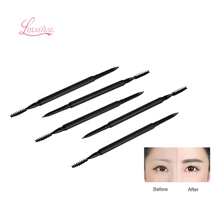 Ultra-Fine Auto Vegan Formula Slim Mineral Eyebrow Pencil Waterproof Smoothly Draws Tiny Brow Hairs Fills Sparse Areas 5 Colors