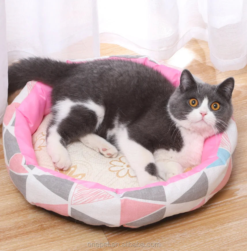 High Quality Luxury Memory Foam Dog Bed Small Animal Winter Pet Bed Removable Velvet Faux Fur Canvas Cover Solid Print Pattern