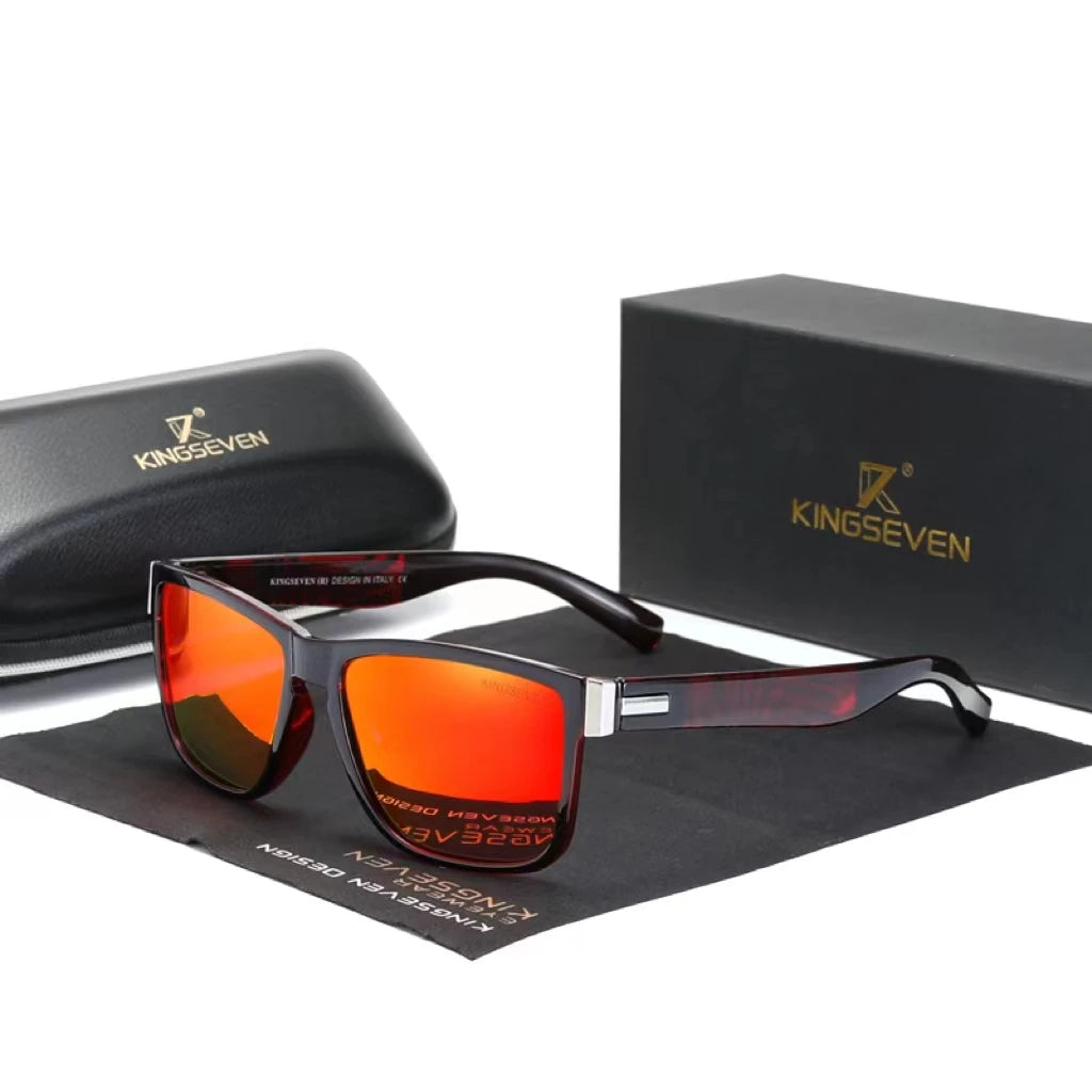 KINGSEVEN High Quality Retro Polarized Lens Sunglasses for Women and Men Box Decorative Pattern UV400 Sunglasses N752