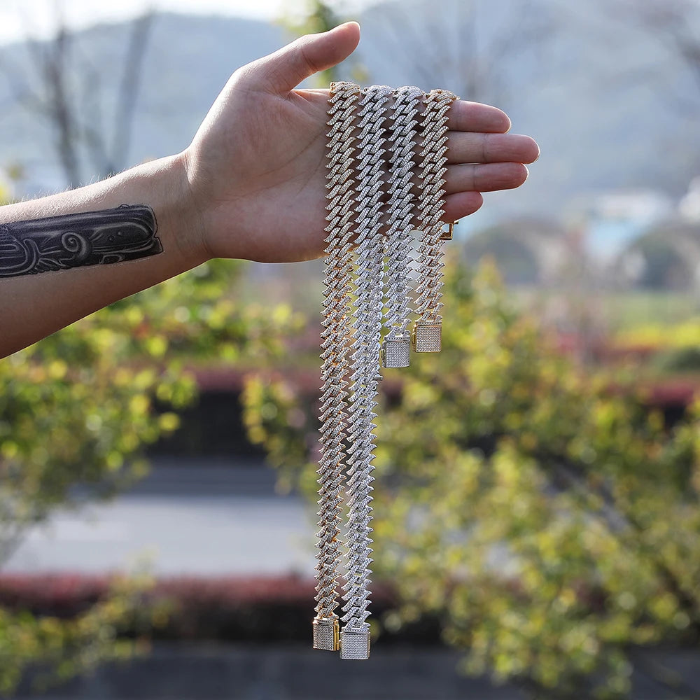 Hip Hop Brass  Cuban Bracelet  Insert Zircon Hot Selling High Quality  Jewelry for Men