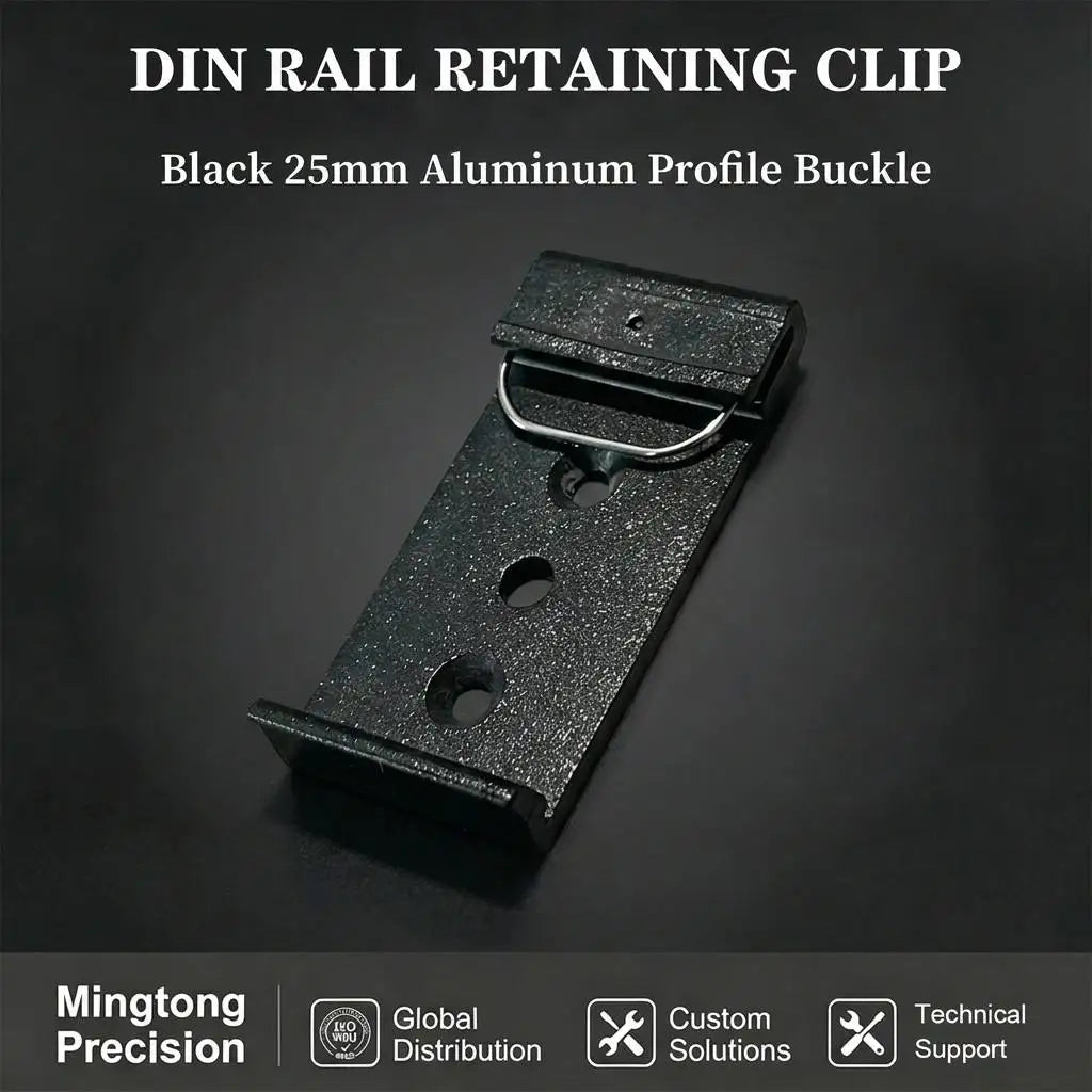 Efficient DIN Rail Accessory Snap Hook Installation Bracket Aluminium Metal Guide Rail Clip Premium Snaps by Accessory Supplier