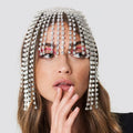 Rhinestone Headpiece Tassel Chain for Women Handmade Hat Crystal Headbands Wedding Hair Accessories