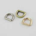 10mm Silver Light Gold Zinc Nickel Custom Metal Forged Mini D Ring Buckle Purse Round Welded D-rings for Bag Hardware