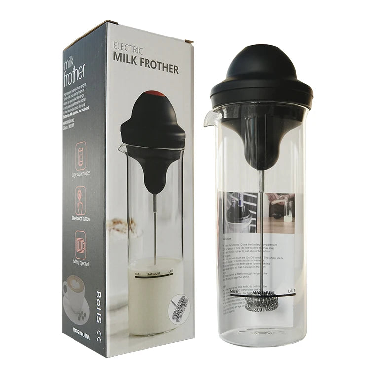 Tea Mixer Easy Operate Glass Milk Frother From Factory Supplier Milk Mixer Frother