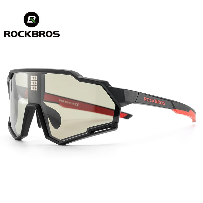 ROCKBROS Iquid Crystal Discoloration Glasses Photochromic Polarized Glasses Change Color Outdoor Sports Sunglasses