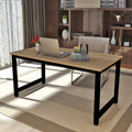 Modern Rustic White Black Walnut Wooden Cheap Computer Study Table Home Office Writing Desk