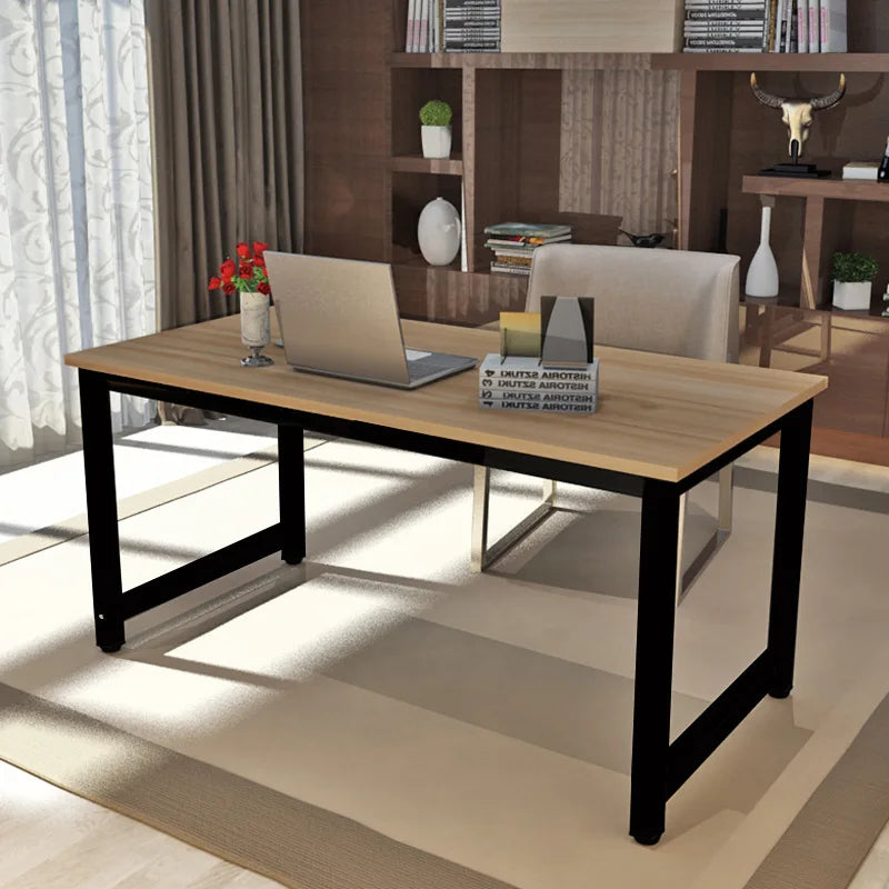 Modern Rustic White Black Walnut Wooden Cheap Computer Study Table Home Office Writing Desk