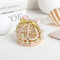 SHINNYGIFTS Royal Jewelry Box Wedding Favor Enamel Trinket with Austria Crystals Bowknot Crown for Girls Birthday Gifts