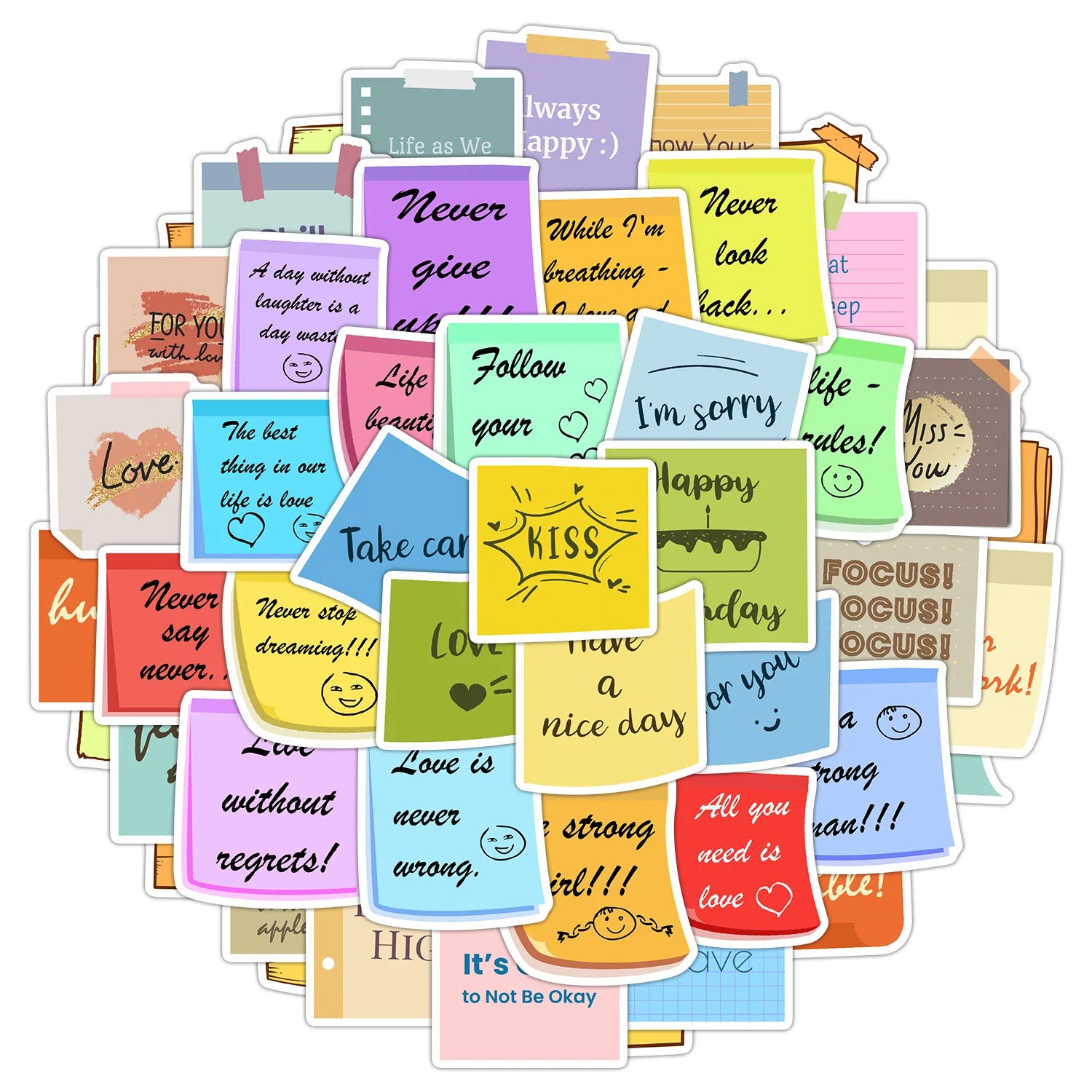 50PCS Encourage memo kindness inspirational note paper sticker
