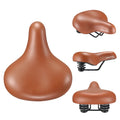KEREACHY Wholesale Comfortable Brown Wide Seat Mountain Road Bike Saddle Thickened GEL Saddle Electric Bike Saddle Cushion
