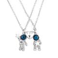 2022 Hot Vintage Stainless Steel Link Chain With Space Man Charms Magnetic Astronaut Couple Necklace for Lovers Wholesale