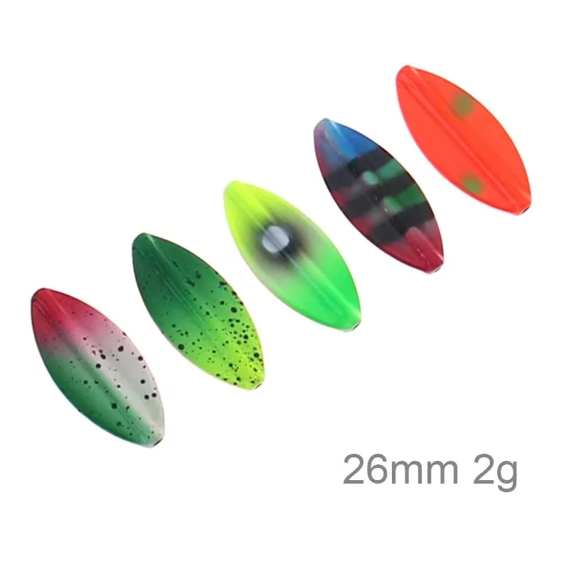 Metal Fishing Spoon 2g 26mm Inline Spoon UV Colors Trout Fishing Lures Slow Wobbling Freshwater  Spinner Bait