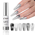 Chrome Platinum Mirror Metallic Nail Art Liner UV Soak-Off Gel Polish Metal Chrome Platinum Liner Gel Polish