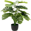 Factory Cheap Indoor Outdoor Small Home Garden Decorative Green Bonsai Plant Fake Monstera Tree Mini Artificial Plant in Pot