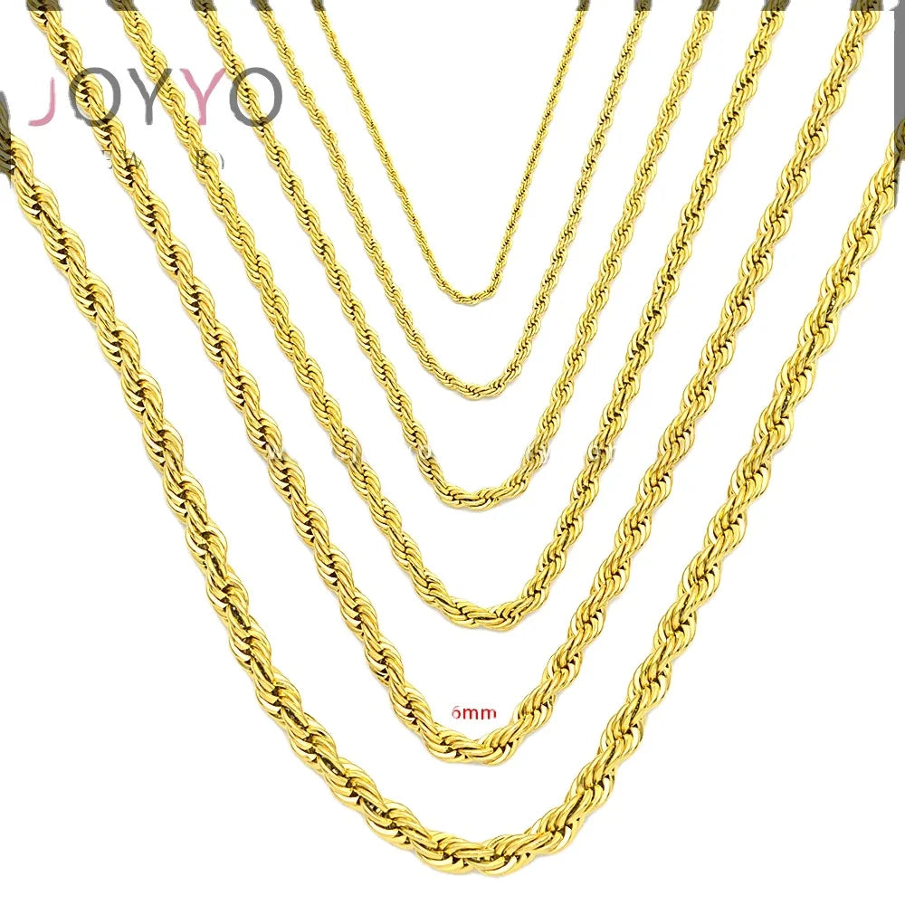Direct Factory Charm Necklace Stainless Steel Men Chain Necklace Gold Jewelry European Style New Jewelry Necklace