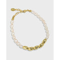 S925 Sterling Silver Natural Freshwater Pearl Bracelet Ins Bead Fashion Jewelry Bracelet Luxury Designer Bracelets Women Gift