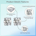 Starsgem Wholesale S925 Sterling Silver Earring Jewellery Round Cut Loose Gemstones Def Vvs Brilliant Moissanite Earrings