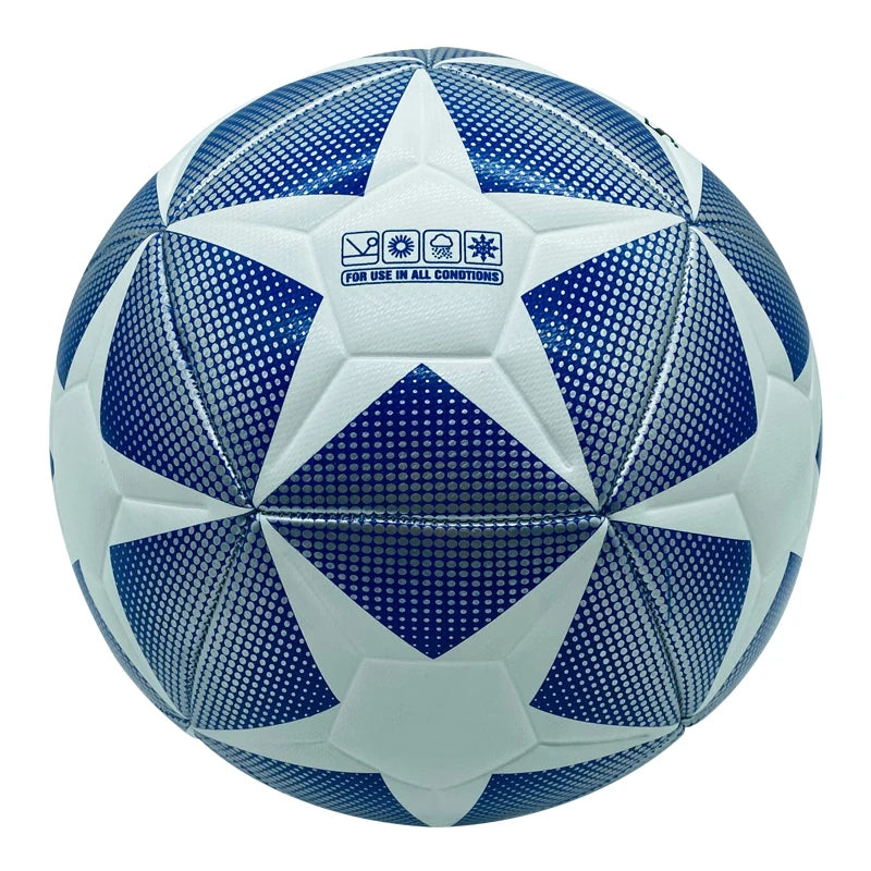 Custom Logo PU Leather Soccer Ball Official Size 5 Football