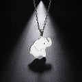 Lucky Elephant Necklace Choker Cute Fashion Elegant Animal-Shaped Good Luck Elephant Necklace Stainless Steel Jewelry Women