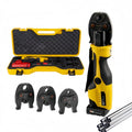 Professional Compact Copper Pipe Press Tool Kit Machine 1/2 3/4 Inch Steel Jaws Hexagonal Fitting for Plumbing HVAC System Use