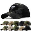 Custom Embroidery Mens Camouflage Cotton 6 Panel Patch Camo Mesh Skull Baseball Cap Dad Trucker Hat
