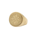 2025 Hot-selling Fashion Foreign Trade Jewelry Personalized Retro European and American Compass Men's Titanium Steel Ring
