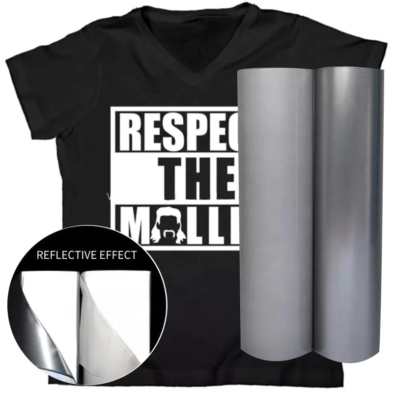Flock Reflective Film PVC Garment Heat Transfer Vinyl Silver Color