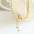 Women Fashion Trending Small Stainless Steel 18k Gold Plated butterfly Charm 3mm Snake Chain Women Choker Necklace Jewelry