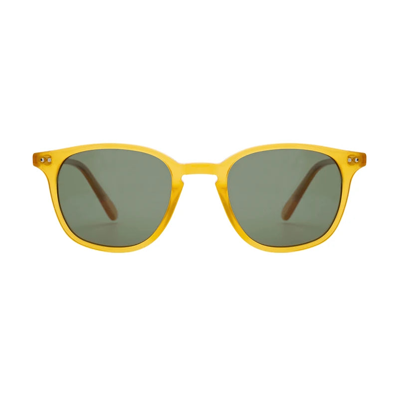 Vintage Mazzucchelli Acetate Polarized Sun Glasses Fashionable Sunglasses with White/Transparent Frame and Tac Lenses