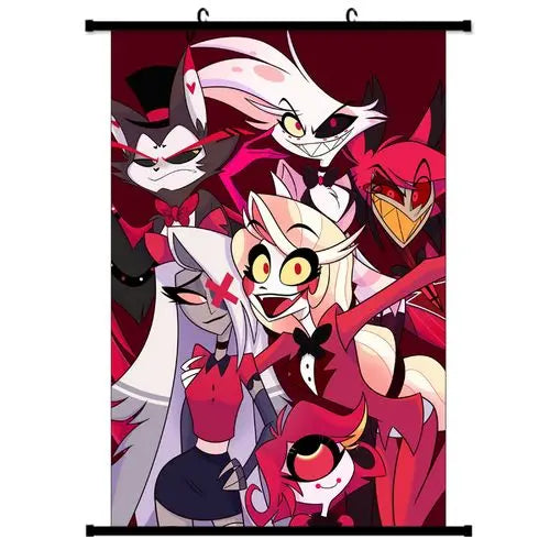 40*60cm 36 Designs Japan Good Quality Anime Hazbin Hotel Paintings Hanging Cloth Poster Wall Scroll Poster