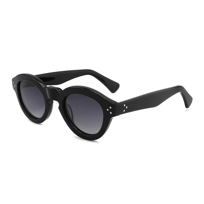 Polarized Sunglasses Quality Designer Glasses Men Luxury Round Sunglasses 2025 Custom Acetate Sunglasses