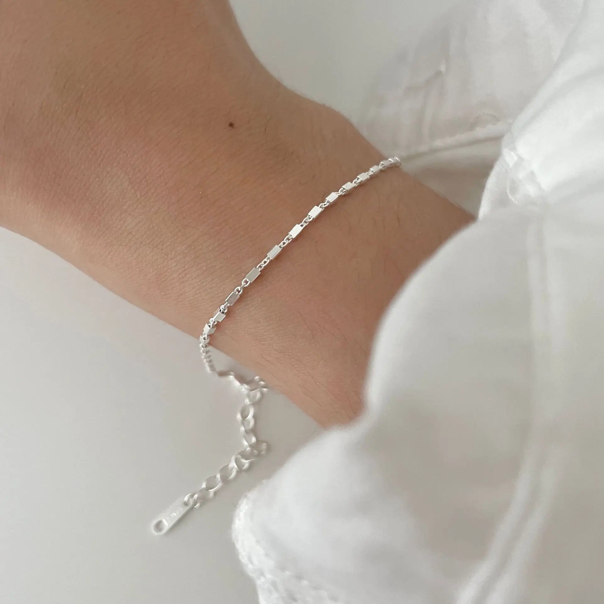 VIANRLA Dainty Silver Chain Bracelet Silver 925 Jewelry Bracelet for Women