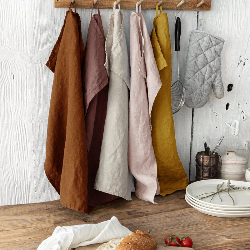 Easy-to-dry French 100% Pure Linen Napkin Restaurant Dishcloth Cafe Tea Towel
