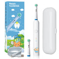 Children Sonic Toothbrush Rotating Rechargeable Carton Electric Tooth Brush Kids Type-C Rotate Soft Toothbrush Travel Box