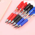 Far-reaching Large Capacity Red/Blue/Black Gel Pen W643A Retractable Plastic 0.5mm Classic Student School Signature Writing Exam