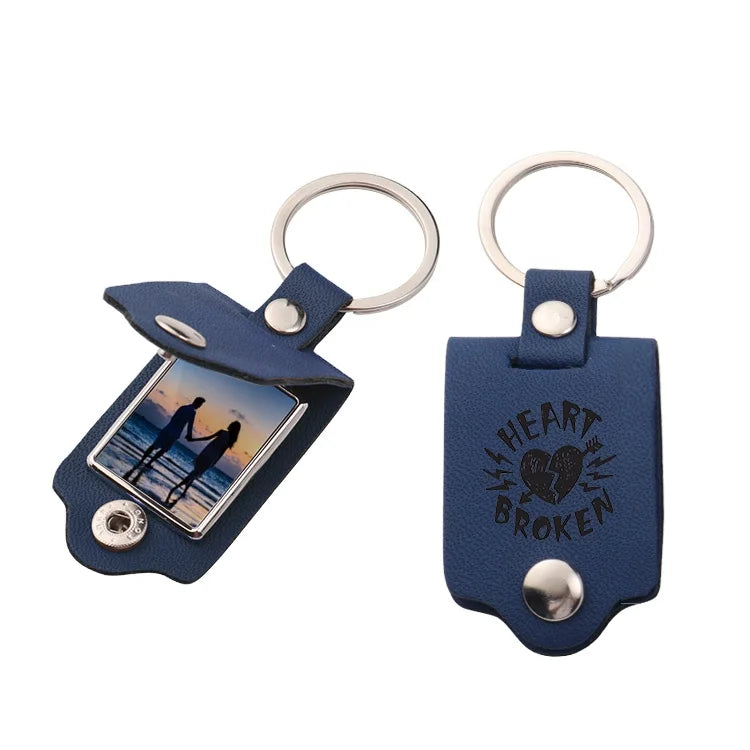 Logo Fast Custom Keychain Laser logo Keychain Pu Leather Sublimation Keychains