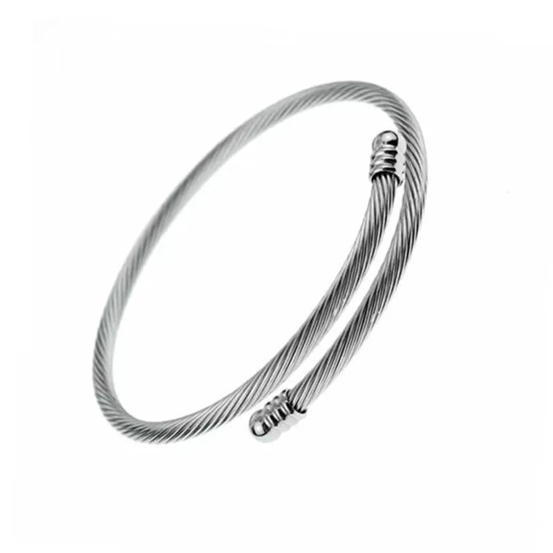 Fashion Jewelry Bracelets Bangles Stainless Steel Adjustment Bracelet for Women Open Weld Cuff Bracelet
