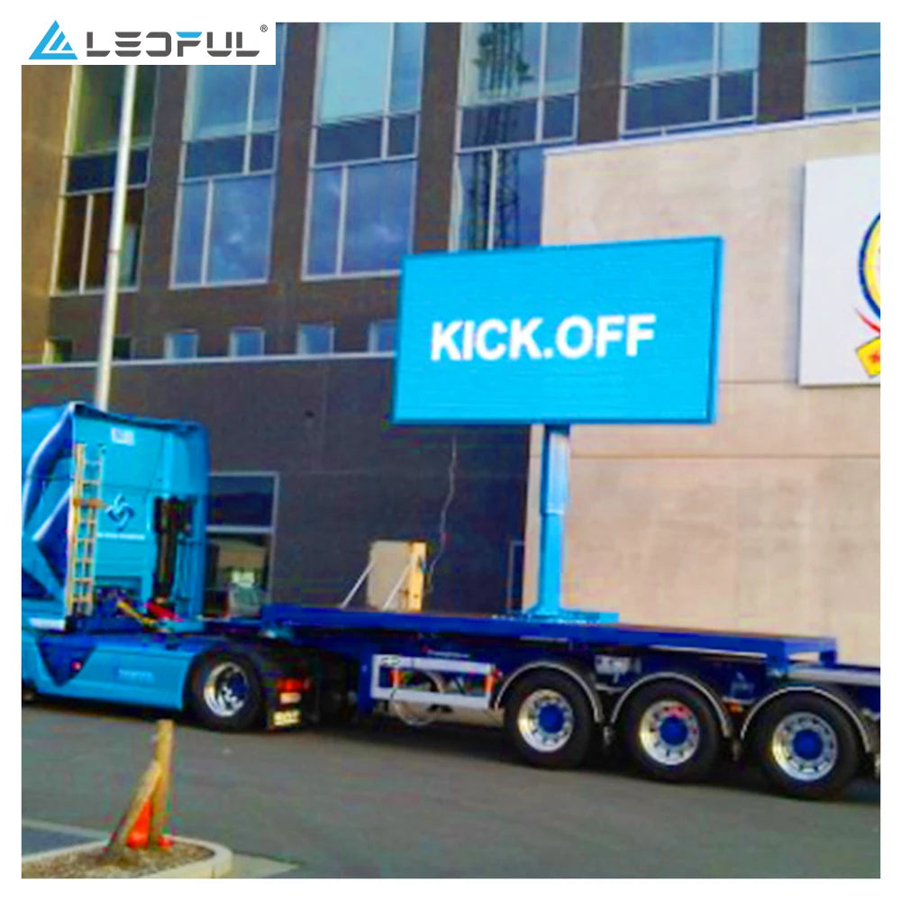 Outdoor Waterproof P6 P8 P10 LED Trailer Sign SMD Display Advertising Mobile Truck Screen Double-Sided Trailer LED Sign Board