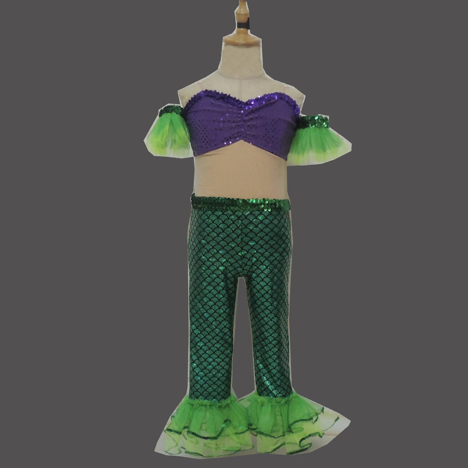 Girls Dance Costumes Children Sequin Fish Show Costumes Adult Sequin Party Stage Ballet Performance Wear Kids Fish Dance Costume