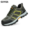 GUYISA  New Unisex Steel Toe Safety Shoes for Outdoor Hiking All Season European Standard