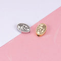 New Mirror Stainless Steel DIY Geometric Circle Corrosion Smearing Angel Customizable Engraving Pendant