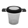 Double Handle Tea Infuser Barrel Shape Stainless Steel Fine Mesh Tea Strainer with Silicone Cover