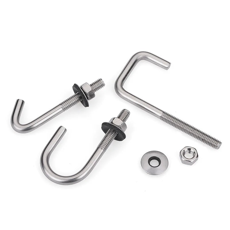 GLS 304 Stainless Steel Square Hook Bolt Asbestos Tile Corrugated Nail with Right Angle Special Screw Hook